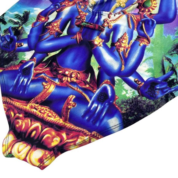 Jean Paul GAULTIER Vintage Logo Swimwear #M One-piece Nylon Multicolor [101732] - Picture 6 of 7